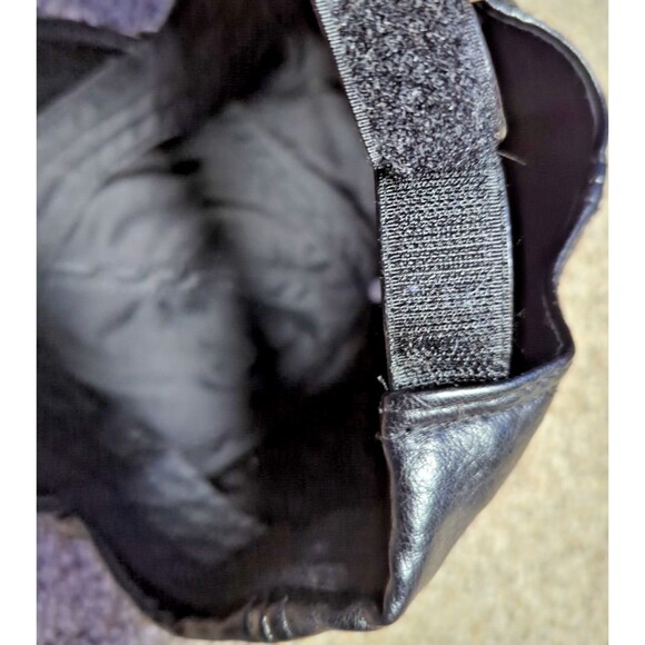 WYETH Faux Leather Hailey Baseball Hat/Cap, Hook/Loop Adjustable, Black, Used - Picture 7 of 12